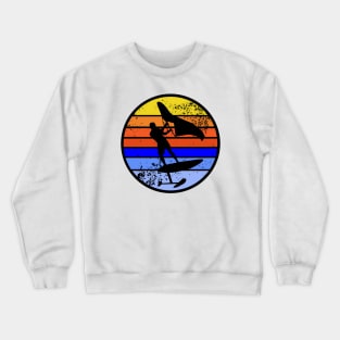 Retro Wing Surfer Crewneck Sweatshirt